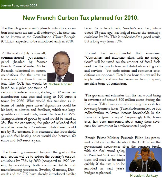 New French Carbon Tax